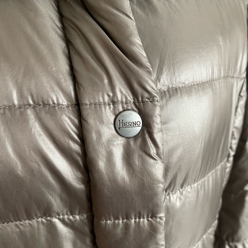 Herno Metallic Gray Puffer Jacket - Picture 5 of 15